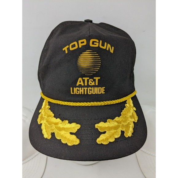 Vintage AT&T Lightguide Fiber Optic Top Gun Employee Baseball Cap Hat Lot - Picture 2 of 16
